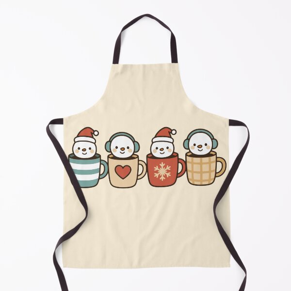 Item preview, Festive Marshmallow Mugs — Cute Holiday Drink Characters designed and sold by PrintSmithArt.