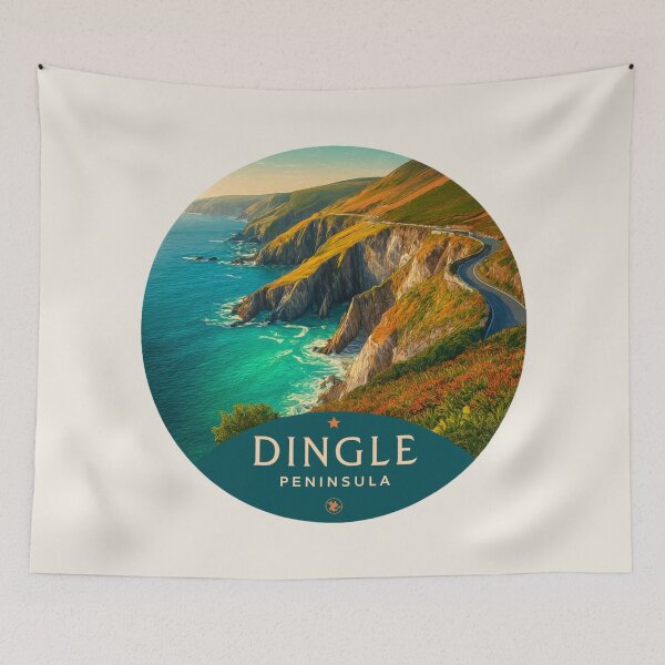 Item preview, Dingle Peninsula Ireland Vintage Travel Sticker Retro Coastal Drive designed and sold by Blurbean.