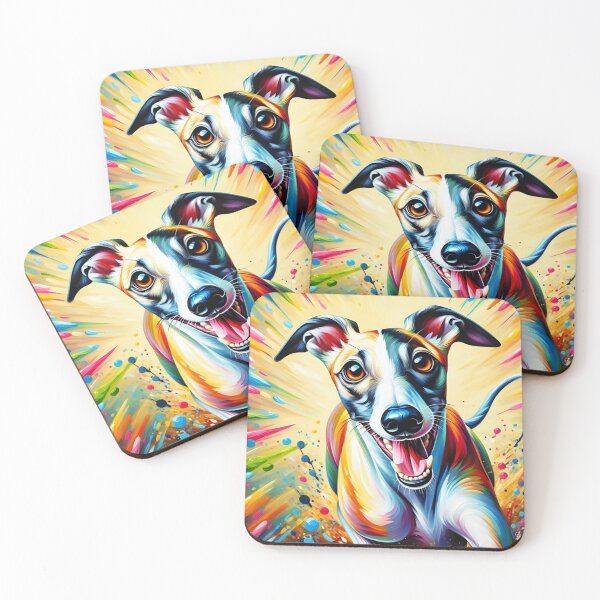 Item preview, Whippet Dog Portrait Acrylic Art Print Pet Portrait Gift for English Whippet Lovers designed and sold by Puppy Puzzles Plus.