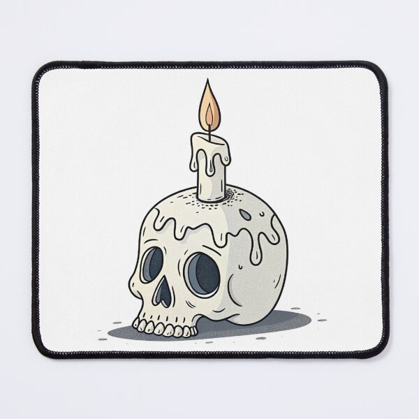 Item preview, Cute Skull Candle Holder Halloween Art designed and sold by Kindly Dead.