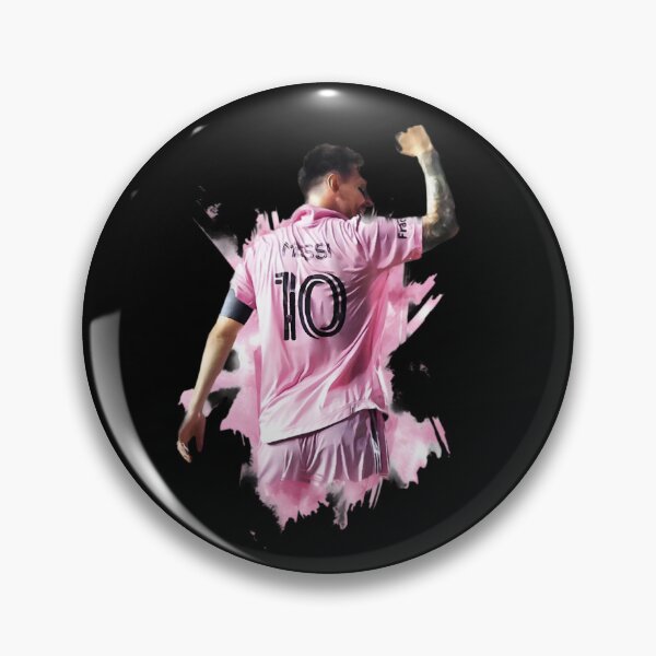 Item preview, Messi Inter Miami Celebration Art – Football Legend in Pink Jersey designed and sold by robyclub.