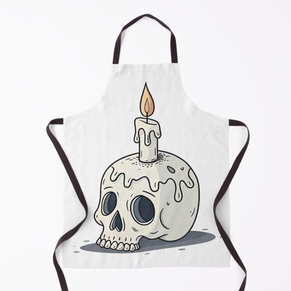 Item preview, Cute Skull Candle Holder Halloween Art designed and sold by Kindly Dead.