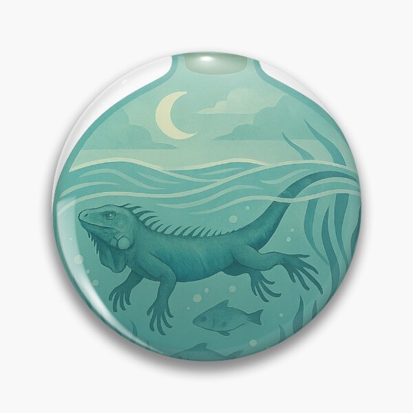Item preview, Iguana Swimming in a Terrarium designed and sold by thehaywirehoney.