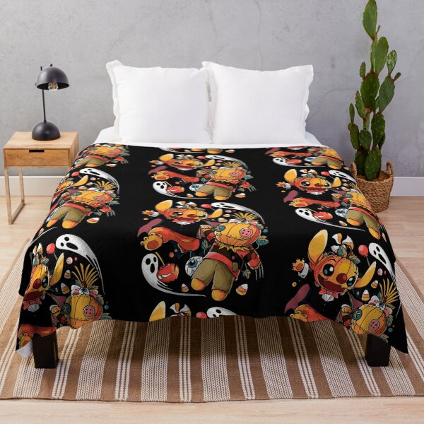 Item preview, Stitch and Pumpkin Character in Abstract Halloween Art designed and sold by Polarisofficial.