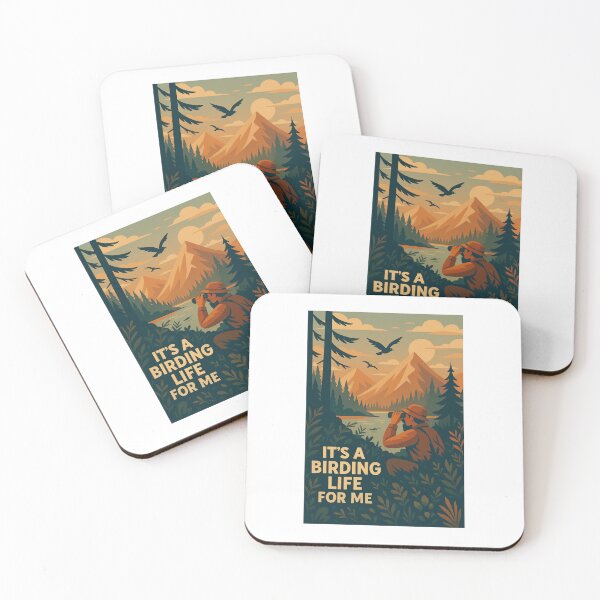 Item preview, It’s a Birding Life for Me – Retro Birdwatching Nature Art designed and sold by RogueSymmetry.