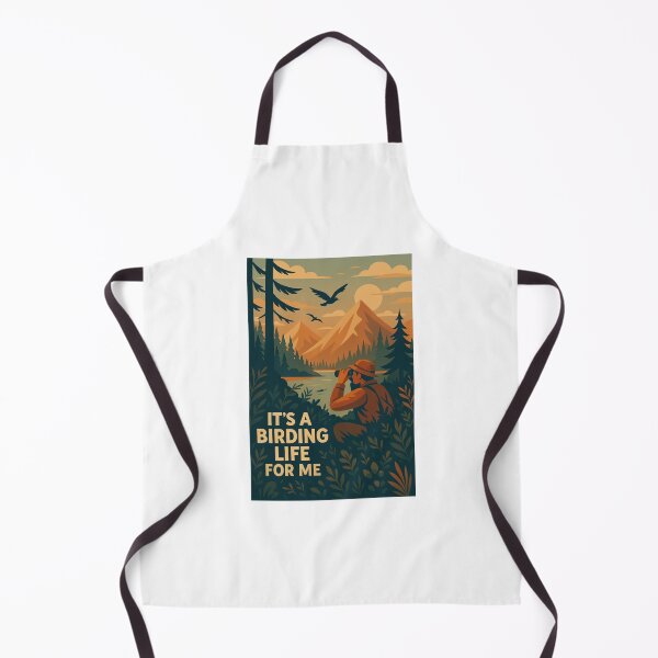 Item preview, It’s a Birding Life for Me – Retro Birdwatching Nature Art designed and sold by RogueSymmetry.