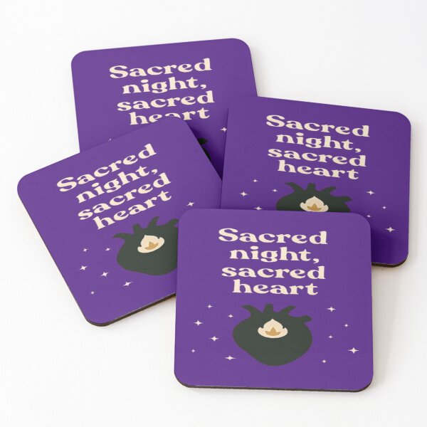 Item preview, Sacred Night Sacred Heart – Mystical Flame & Stars Spiritual Design designed and sold by Cristhian Almanza.