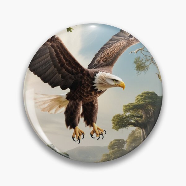 Item preview, “Majestic Eagle in Flight over the Forest – Power and Freedom” / “Aquila Maestosa in Volo sopra la Foresta – Potenza e Libertà” / “Águila Majestuosa en Vuelo sobre El Bosque: Poder y Libertad” designed and sold by The Natural Image.