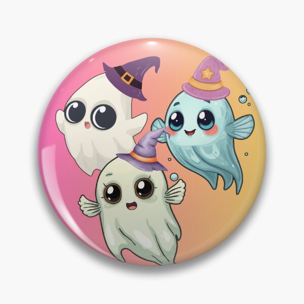 Item preview, Witchy Ghost Trio: Cute Halloween Witches! designed and sold by DariaCraft.