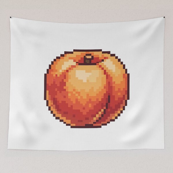 Item preview, Vintage Pixel Peach Fruit 8-Bit Style designed and sold by k3rstman1.