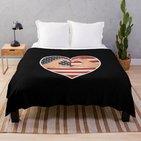 Item preview, American Flag Heart Hands – Patriotic Love Illustration designed and sold by Paper Drip.