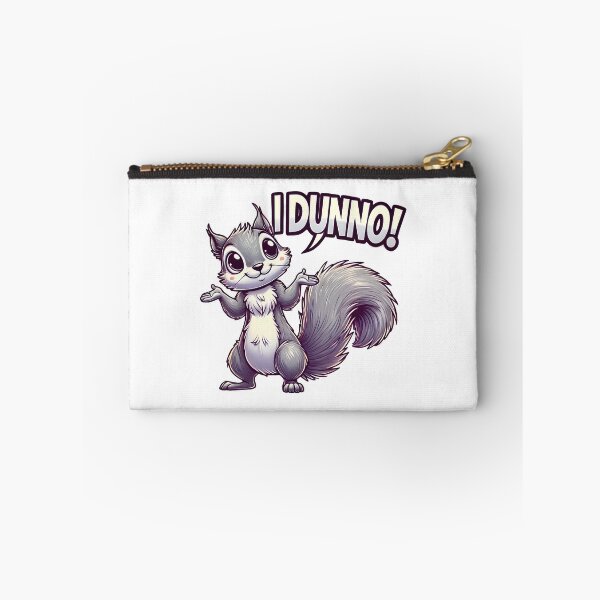 Item preview, Quirky Cartoon Squirrel Saying "I Dunno!". designed and sold by The-T-In-Retro.