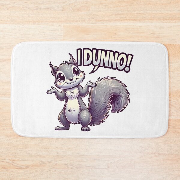 Item preview, Quirky Cartoon Squirrel Saying "I Dunno!". designed and sold by The-T-In-Retro.