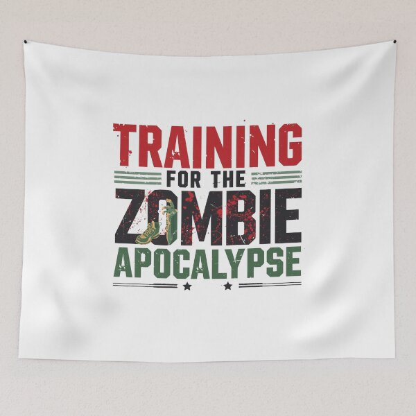 Item preview, Training for the Zombie Apocalypse – Funny Fitness & Running Design designed and sold by SlomianyPisarz.