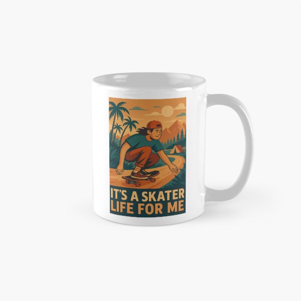 Item preview, It’s a Skater Life for Me – Retro Skateboarding Art designed and sold by RogueSymmetry.
