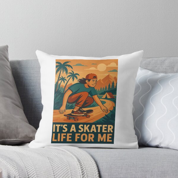 Item preview, It’s a Skater Life for Me – Retro Skateboarding Art designed and sold by RogueSymmetry.