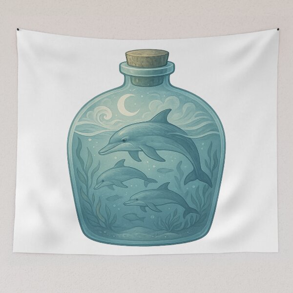Item preview, Dolphins in a Bottle Terrarium designed and sold by thehaywirehoney.