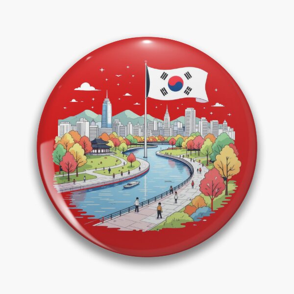 Item preview, Yeouido Park Seoul Korea – 3D Cute Minimal Sketch ,  designed and sold by PaintMeWorld.