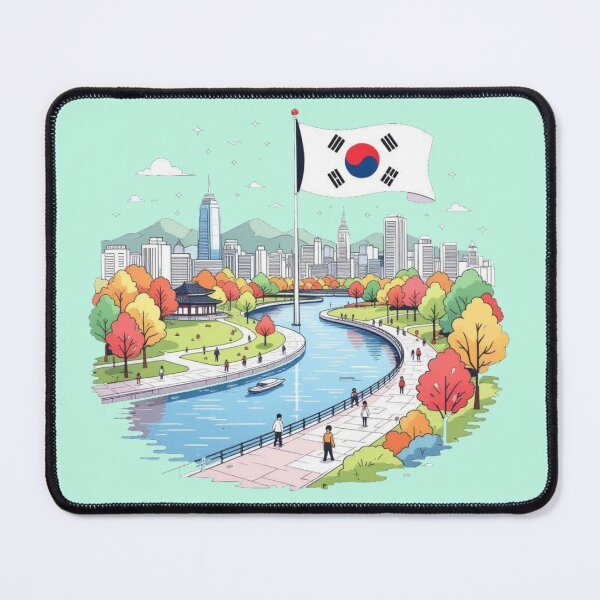 Item preview, Yeouido Park Seoul Korea – 3D Cute Minimal Sketch ,  designed and sold by PaintMeWorld.