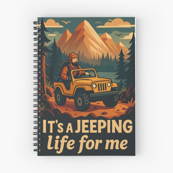 Item preview, It’s a Jeeping Life for Me – Retro Off-Road Adventure Art designed and sold by RogueSymmetry.