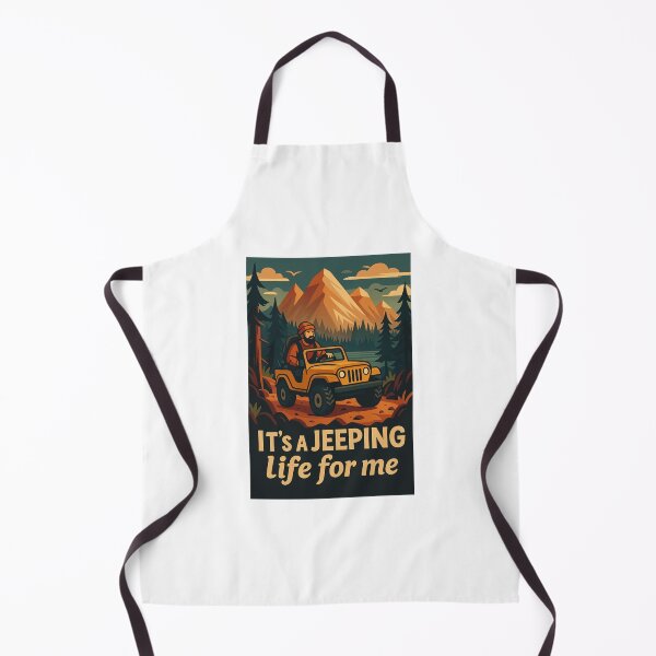 Item preview, It’s a Jeeping Life for Me – Retro Off-Road Adventure Art designed and sold by RogueSymmetry.