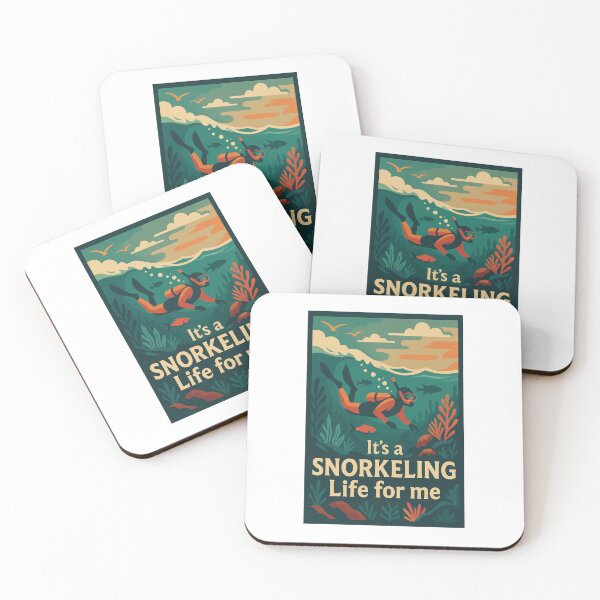 Item preview, It’s a Snorkeling Life for Me – Retro Underwater Adventure Art designed and sold by RogueSymmetry.
