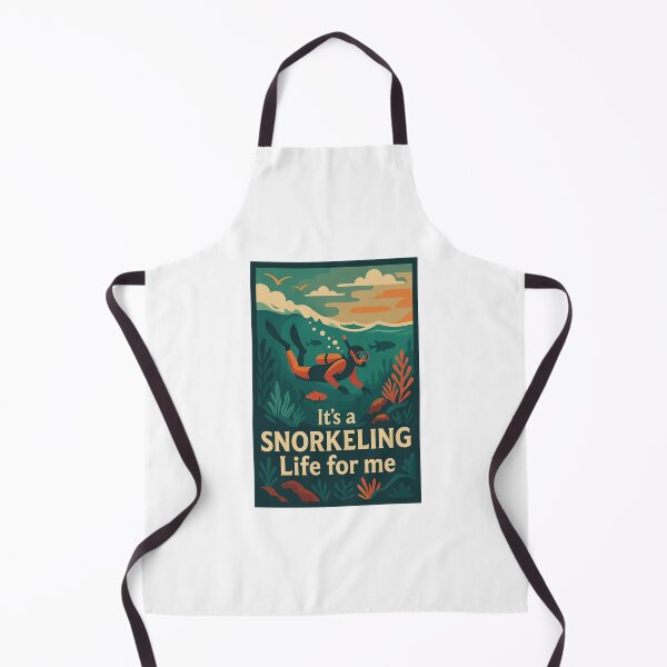 Item preview, It’s a Snorkeling Life for Me – Retro Underwater Adventure Art designed and sold by RogueSymmetry.