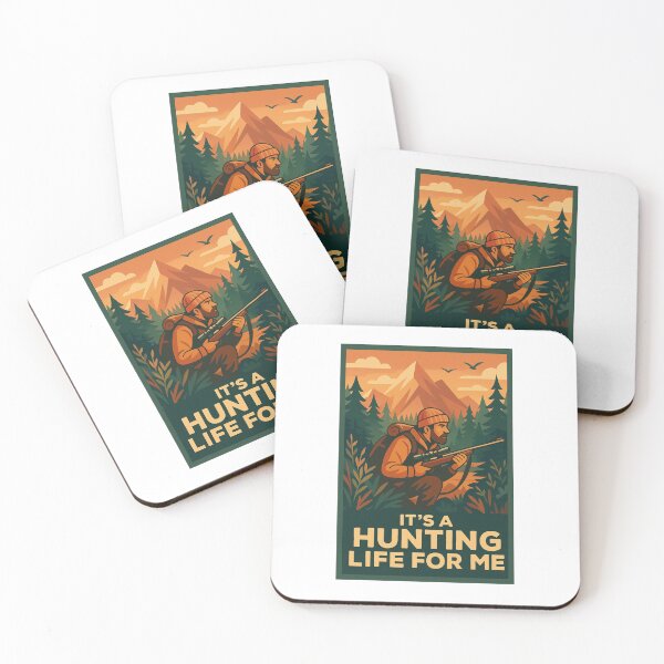 Item preview, It’s a Hunting Life for Me – Retro Outdoorsman Forest Design designed and sold by RogueSymmetry.