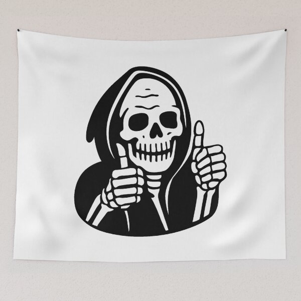 Item preview, Stay Positive Skeleton Thumbs Up – Funny Gothic Retro Skeleton Graphic  designed and sold by ldjcustomdesign.