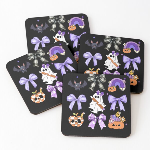 Item preview, Kawaii Halloween Elements Set with Bows and Ghosts designed and sold by Polarisofficial.