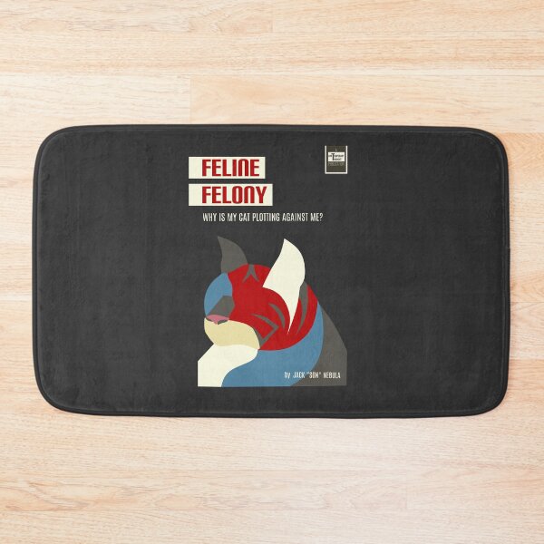 Item preview, "Feline Felony" Fake Book Cover designed and sold by RachelRabbbit.