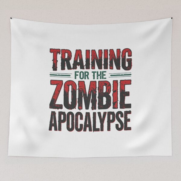 Item preview, Training for the Zombie Apocalypse – Funny Fitness & Running Design designed and sold by SlomianyPisarz.