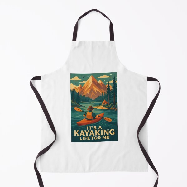 Item preview, It’s a Kayaking Life for Me – Retro Paddling Adventure Art designed and sold by RogueSymmetry.