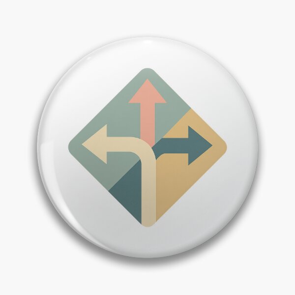 Item preview, Abstract Road Sign with Intersecting Arrows designed and sold by Le Grand Requin.