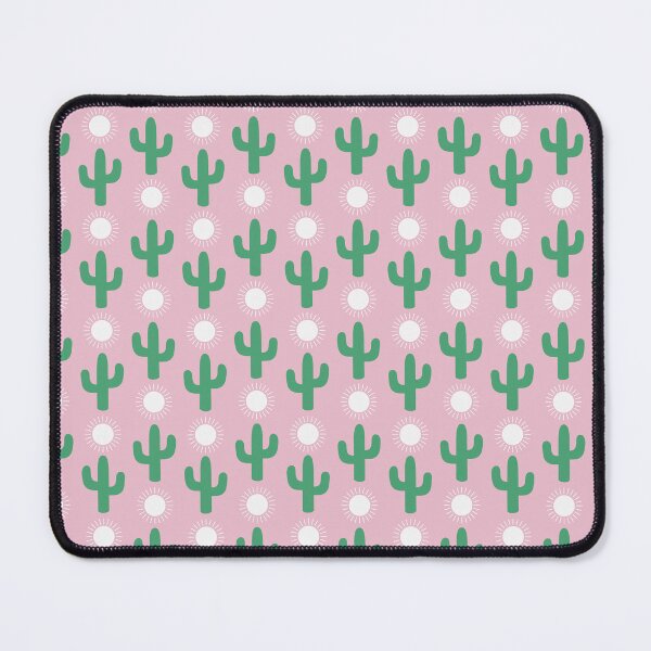 Item preview, green desert cacti and suns pink minimalist pattern designed and sold by winterpumpkin.
