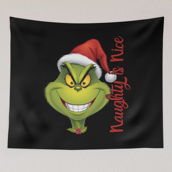 Item preview, The Grinch - Naughty is Nice - Grinch - Classic Grinch - Funny Christmas Statement designed and sold by AnnieStyleDesign.