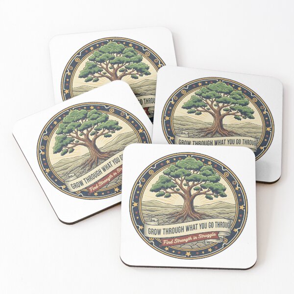 Item preview, Grow Through What You Go Through | Resilience Tree Badge designed and sold by DailyVibesMerch.