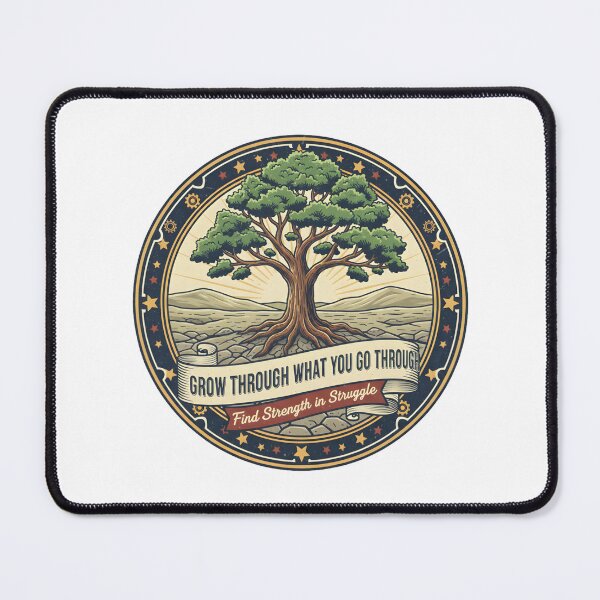 Item preview, Grow Through What You Go Through | Resilience Tree Badge designed and sold by DailyVibesMerch.