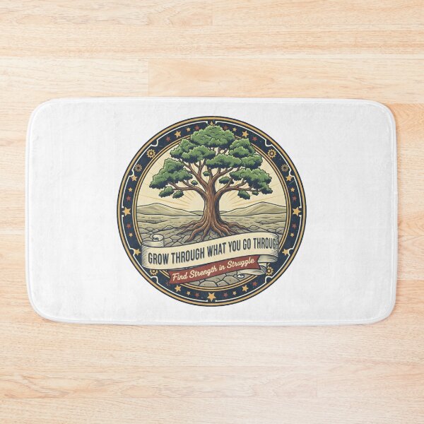 Item preview, Grow Through What You Go Through | Resilience Tree Badge designed and sold by DailyVibesMerch.