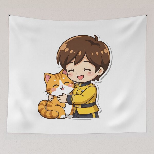 Item preview, Starfleet Kitty Cuddles - Transparent Chibi Sticker designed and sold by ArtistryNetix.