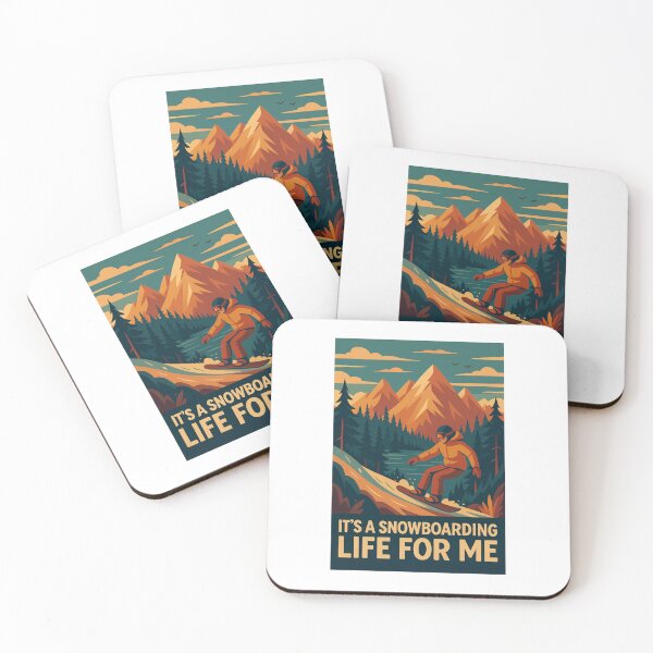 Item preview, It’s a Snowboarding Life for Me – Retro Mountain Rider Design designed and sold by RogueSymmetry.
