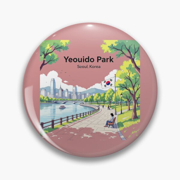 Item preview,  Yeouido Park Seoul Korea – 3D Cute Minimal Sketch ,  designed and sold by PaintMeWorld.