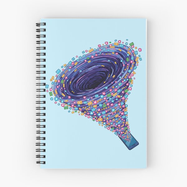 Item preview, Scroll Hole - Phone Addiction Abstract Art Notification Overload designed and sold by Existential Doodles.