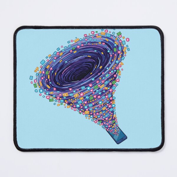 Item preview, Scroll Hole - Phone Addiction Abstract Art Notification Overload designed and sold by Existential Doodles.