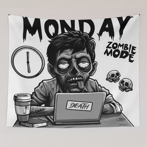 Item preview, Monday: Zombie Mode (Gray) designed and sold by zienaxd.
