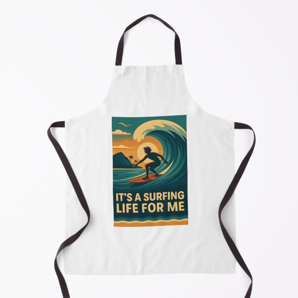 Item preview, It’s a Surfing Life for Me – Retro Ocean Wave Rider Design designed and sold by RogueSymmetry.