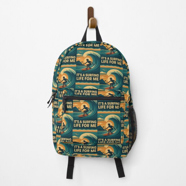 Item preview, It’s a Surfing Life for Me – Retro Ocean Wave Rider Design designed and sold by RogueSymmetry.