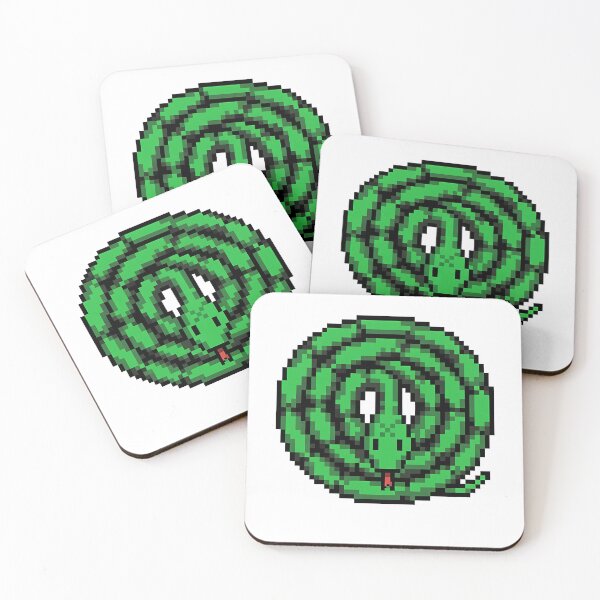 Item preview, Pixel Art Green Coiled Snake Retro designed and sold by k3rstman1.