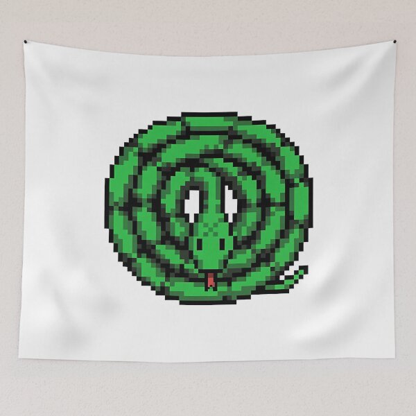 Item preview, Pixel Art Green Coiled Snake Retro designed and sold by k3rstman1.