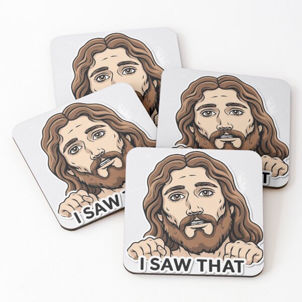 Item preview, Funny Jesus Meme – “I Saw That” Sticker | Hilarious Christian Humor Gift | Trendy Religious Meme Poster designed and sold by Customprinthub1.
